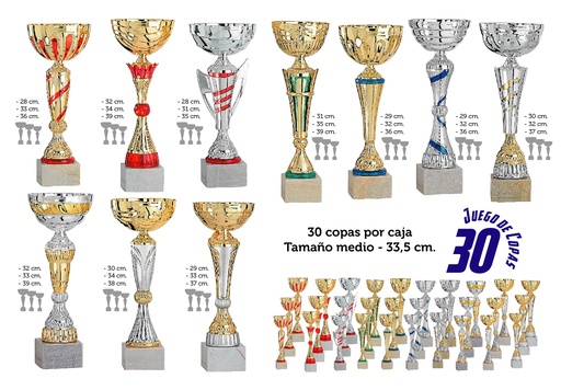 [1214] Juego 30 Copas (10 Tríos)